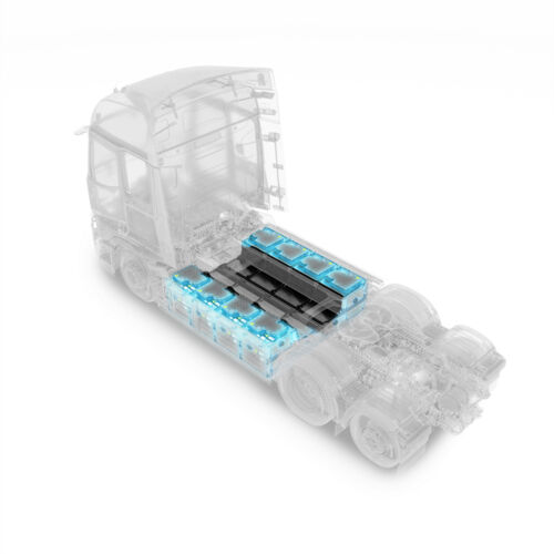 p45730 Renault Trucks E-Tech T 780 transparent view of the electric batteries LR
