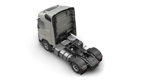 Volvo FH op (bio-)LNG achteraanzicht