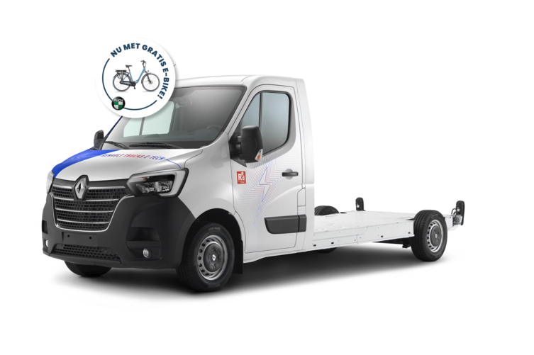 renault master e-tech platform cabine met elektrische fiets e-bike badge renault master e-tech platform cabine met elektrische fiets e-bike badge