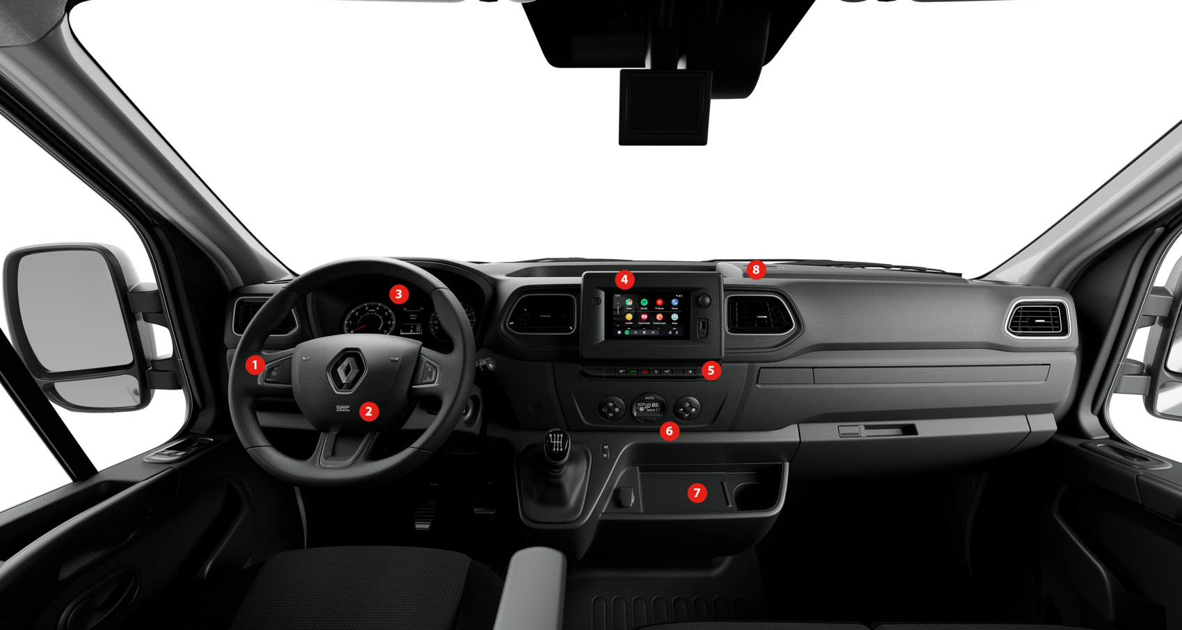 Renault Master dashboard interieur features