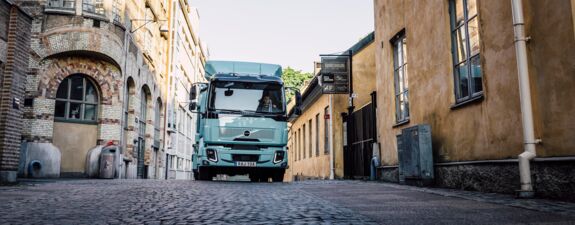Volvo FL Electric in de stad header Volvo FL Electric in de stad header